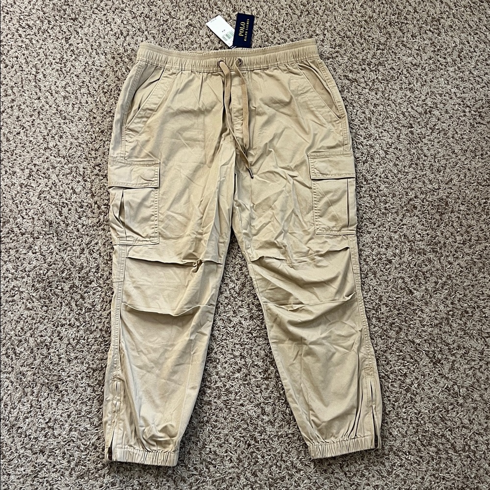 New Ralph Lauren Polo Women’s Khaki Cargo Pants size Medium